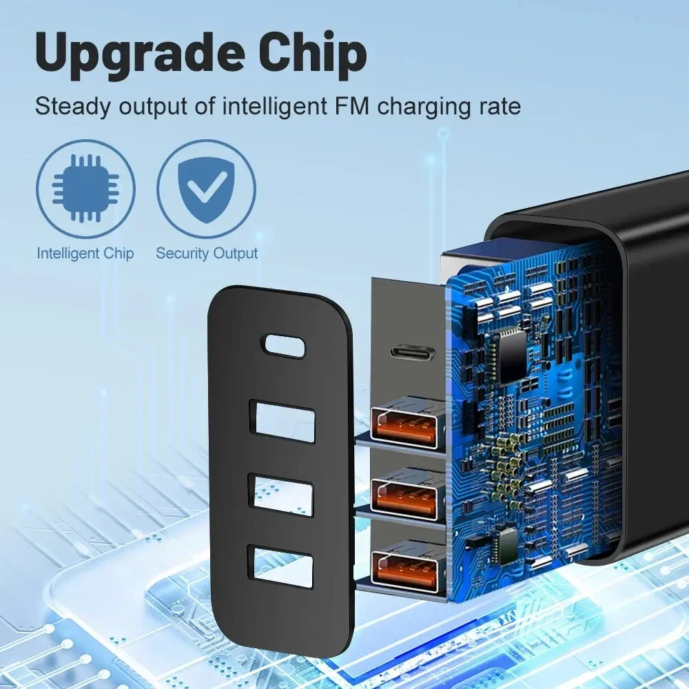 Total 48W Multi-Port USB PD Wall Charger Adapter for Xiaomi iPhone 13/12 Samsung Mobile Phone Plug-In Charging Oasis Select