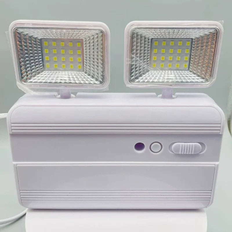 SHINEKNOT Dual Head LED Emergency Light | 360° Auto Power-On