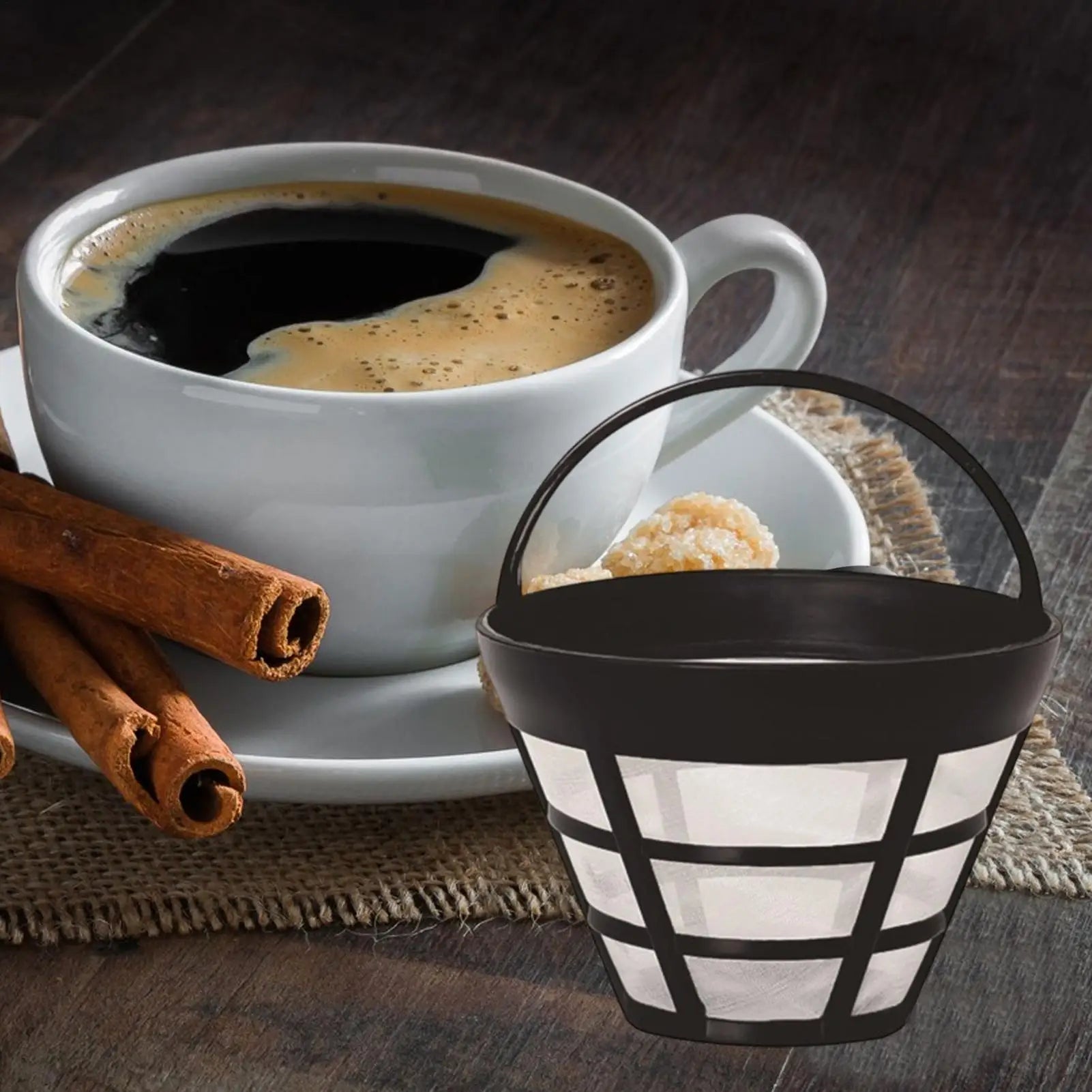 Basket Shaped Coffee Filters Cone Mesh Strainer Coffee Maker Filter for Home Kitchen Commercial Cafe Workplace Travel Camping Oasis Select
