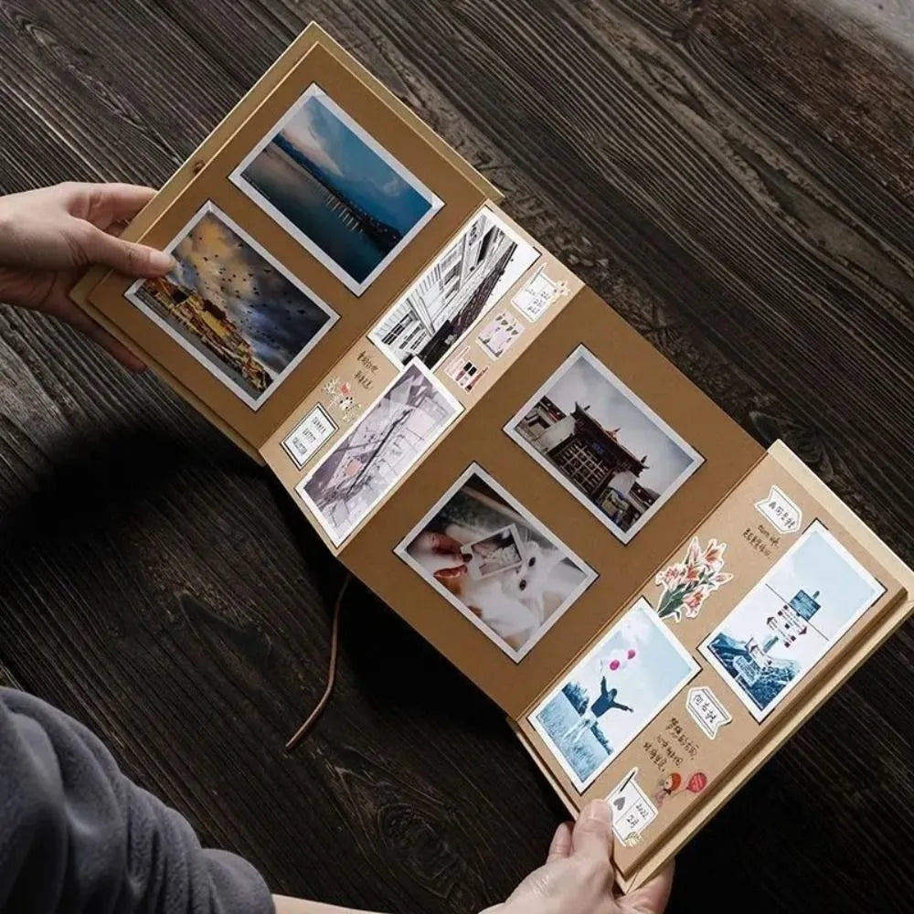 DIY Folding Accordion Photo Album – Kraft Paper Scrapbook Gift