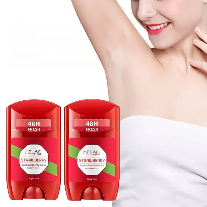 50g Strawberry-Flavored Deodorant Stick, Moisturizing and Deodorizing, with a Fresh Scent, Aluminum-Free, 72-Hour Long-Lasting Fragrance, Suitable for Daily Use on Underarms, Hands, Feet, and Body, with a Fresh Strawberry Sce Oasis Select Default Title