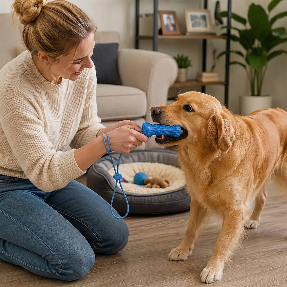 Pet Chew Stick Toy for Large Small Dogs, Soft Rubber Dog Toothbrushes, Interactive Toys, 360 Degree Teeth Cleaning Stick Oasis Select