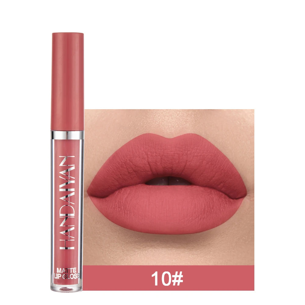 HANDAIYAN Matte Velvet Liquid Lipstick – 12 Shades, Waterproof