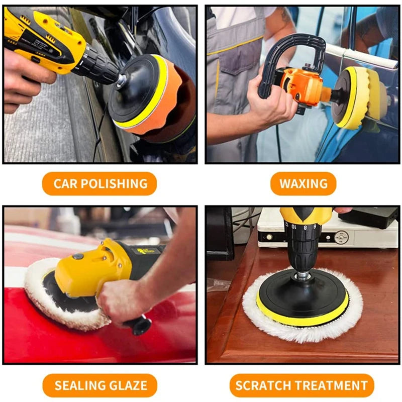 SLADE 8-Pc Car Polishing Pad Set – 3/5/7 Inch Buffing Kit Car Polishing Pad Set Oasis Select