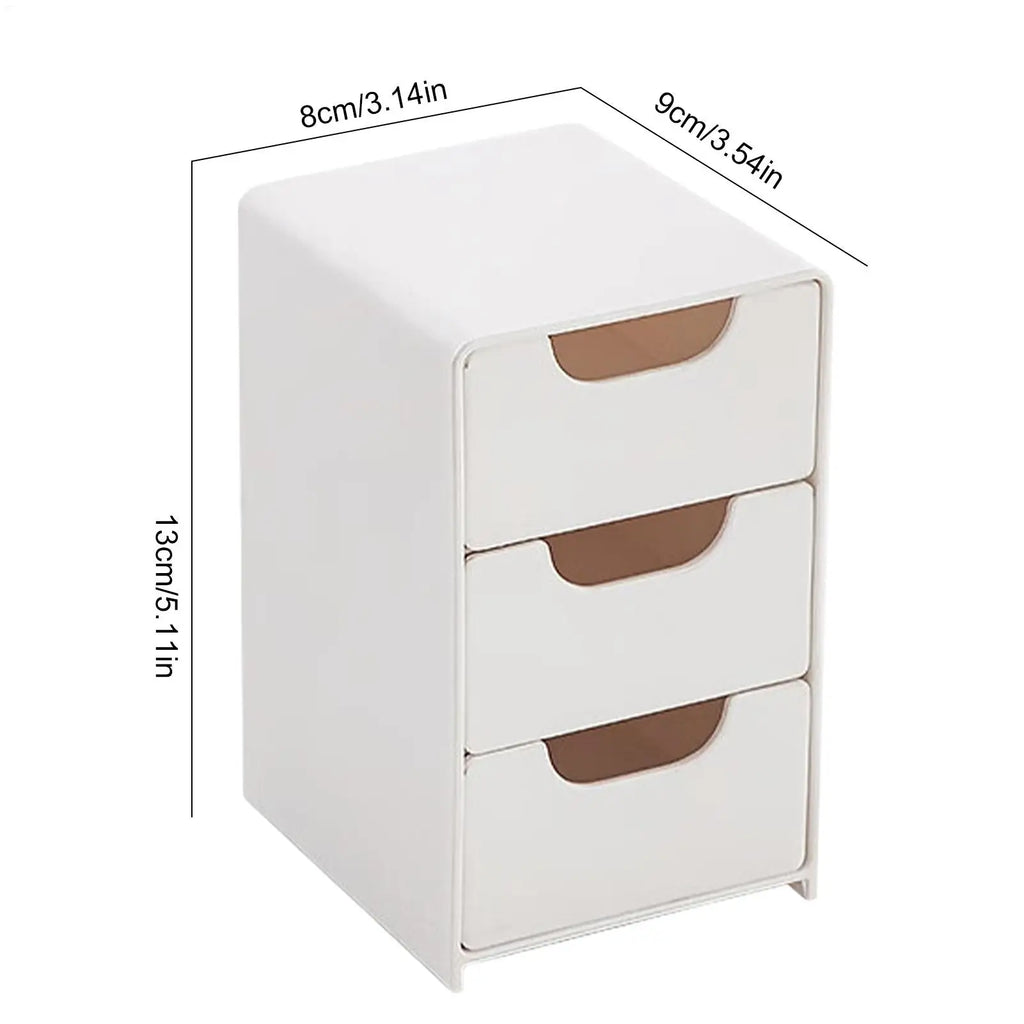 Tabletop Storage Organizer Large Capacity Drawer Organizer Portable Storage Organizer 3 Layer Organizer Box for Home School Oasis Select
