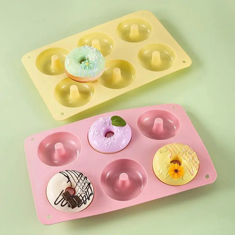 6-Cavity Silicone Donut Mold – Non-Stick Cake & Baking Pan