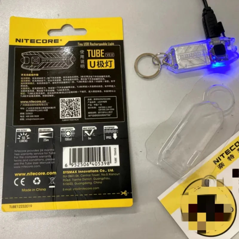 SHINEKNOT Mini LED Keychain Flashlight | USB Rechargeable, Waterproof
