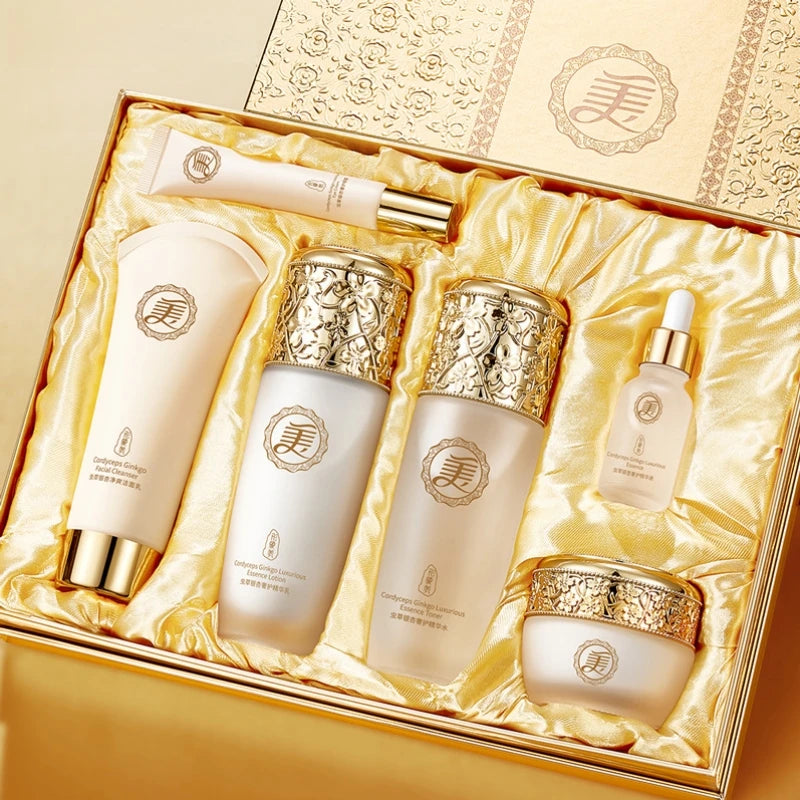 Cordyceps & Ginkgo Essence 6-Piece Skincare Set | Niacinamide