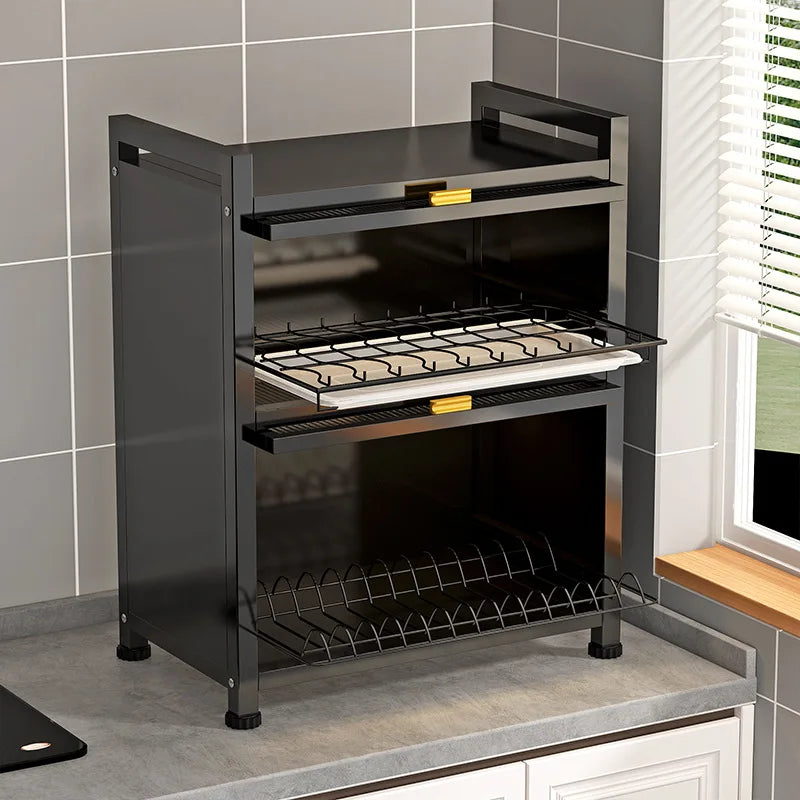 Kitchen cupboard storage box with door, dust-proof bowl rack, countertop, dish storage rack, chopsticks, dishes, drain rack Oasis Select