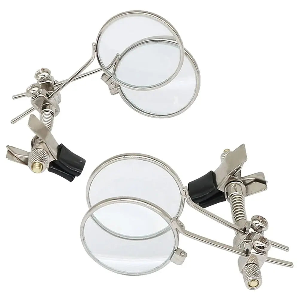 Rotatable MINI Magnifier 10X Double Lenses Magnifying Glass Stainless Steel Clip Magnifier Diameter 25mm Monocular Magnifier Oasis Select