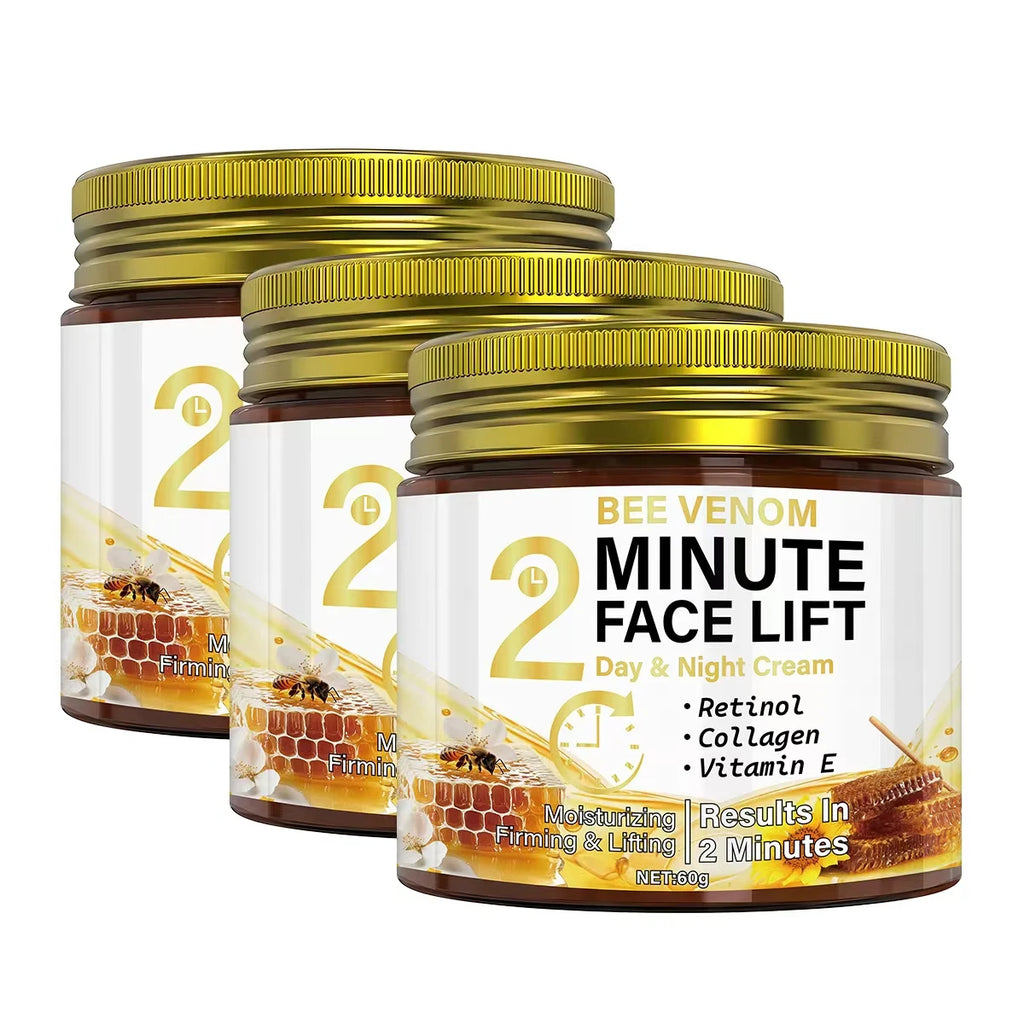 Bee Venom Anti-Aging Day & Night Cream with Retinol & Collagen - Intense Moisturizing & Firming Face Lift Treatment Oasis Select BROWN 60g