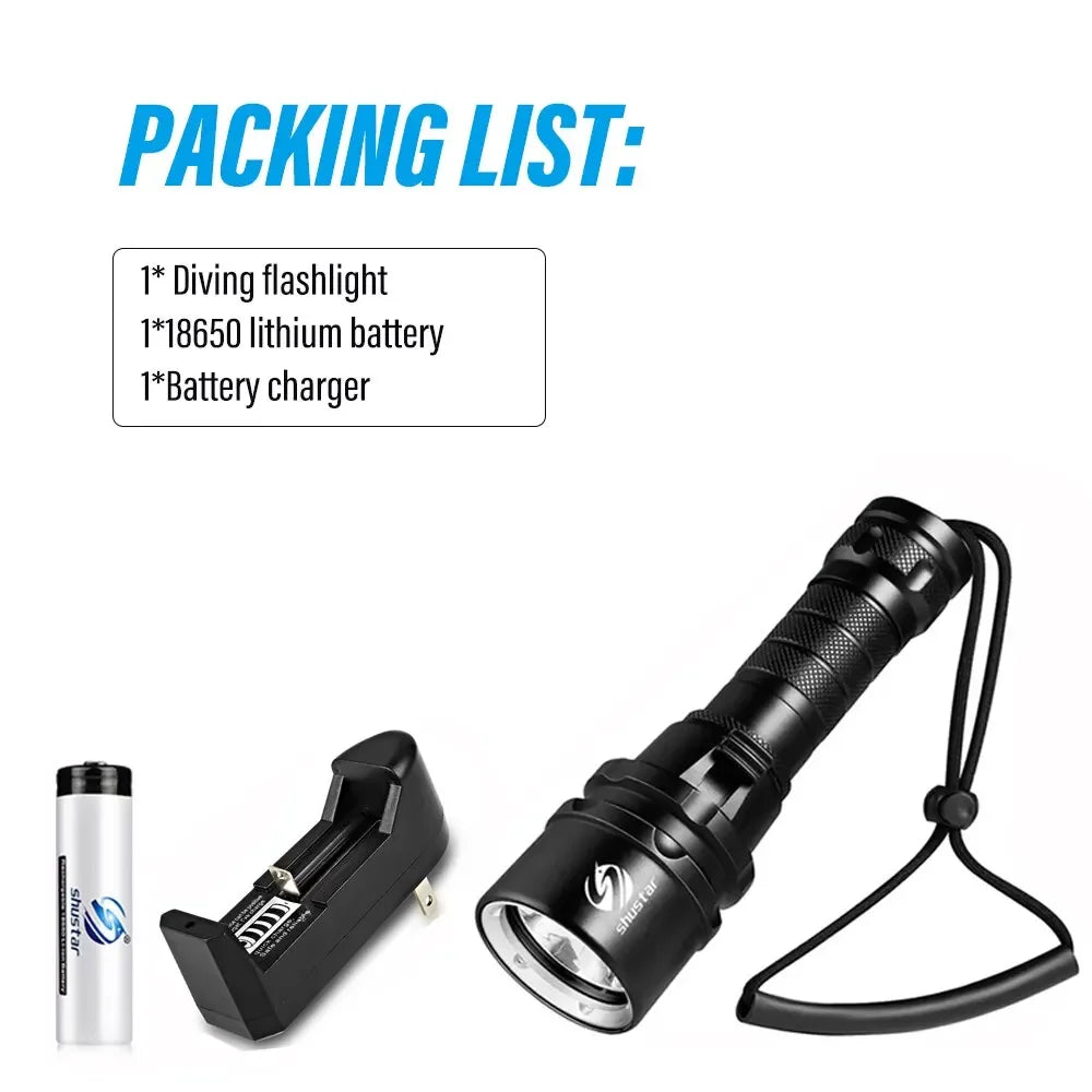 ESMARTER IP68 Diving Flashlight 1000LM – 100m Waterproof