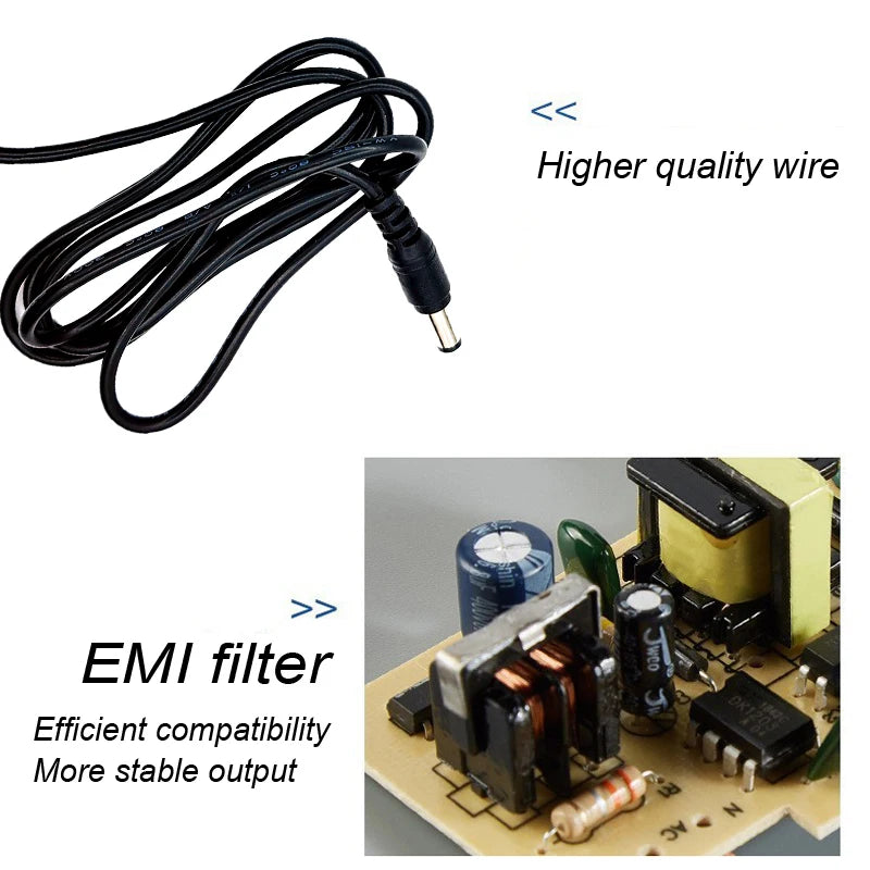 Power Adapter EU/US AC 100V-240V To DC 12V 2A Supply Charger Universal Adapter Converter Plug for Camera DVR NVR LED Robot Light Oasis Select
