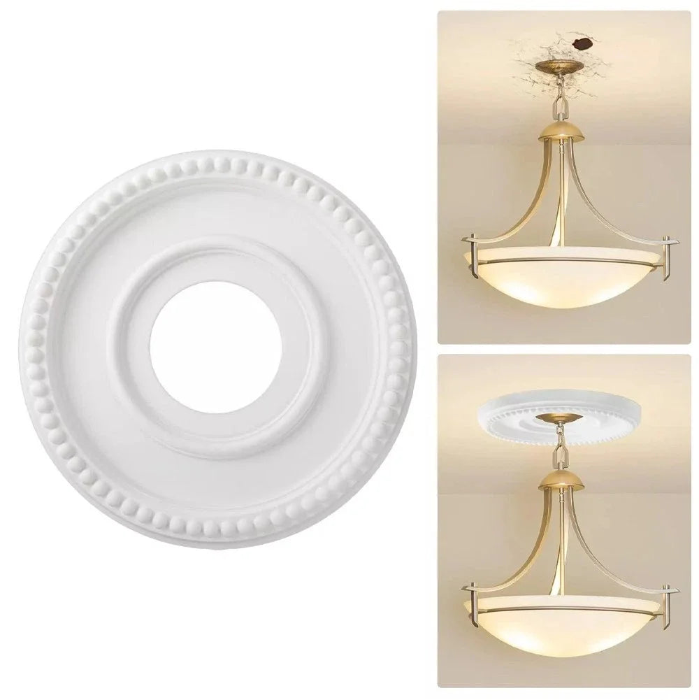 Ceiling Medallion Decorative Ceiling Medallions Board Rose Base Decoration European Style PU For Trim Canopy Chandelier Wood Oasis Select