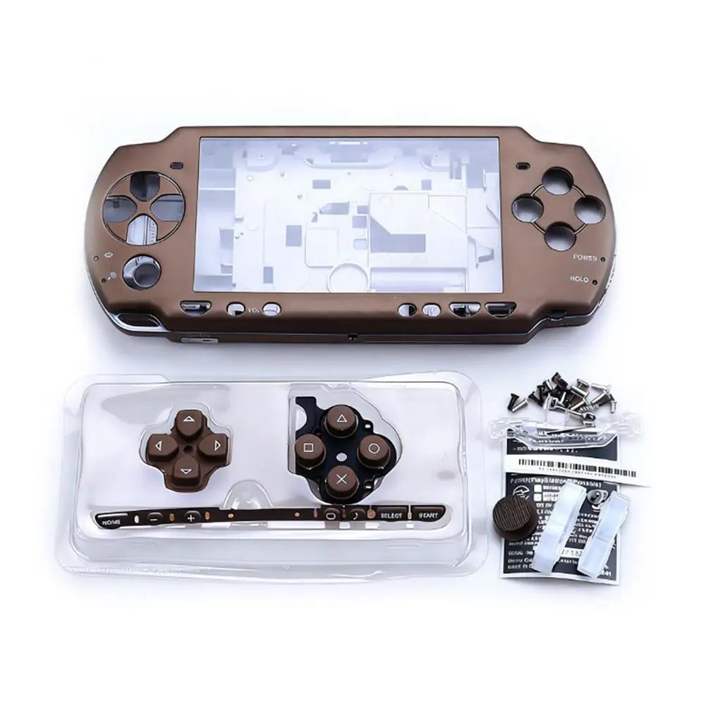 With Buttons Screws Kit Protective Case Kit Full Housing Shell Console Replacement for PSP 2000 With Precise Hole Alignment Oasis Select brown