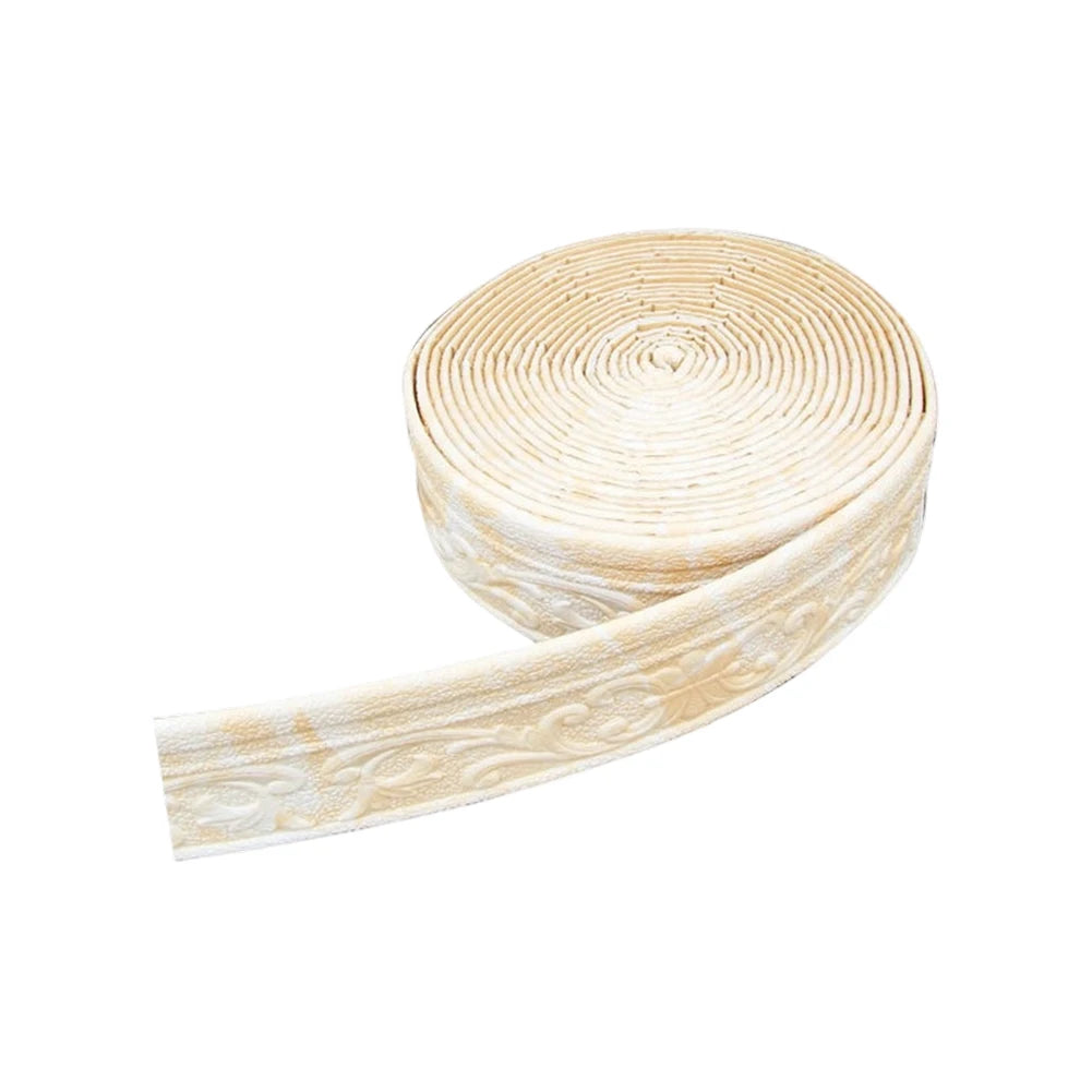10m 3D Self-Adhesive Wall Trim Skirting Border | Waterproof Wall Border Trim Oasis Select Yellow