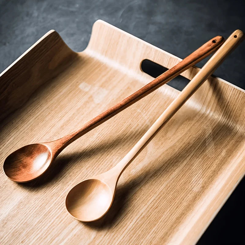 1pc Extra Long Handle Mixing Spoons, Durable Ergonomic Stirring Spoon, Smooth Surface Comfortable Grip for Cooking Soups Oasis Select