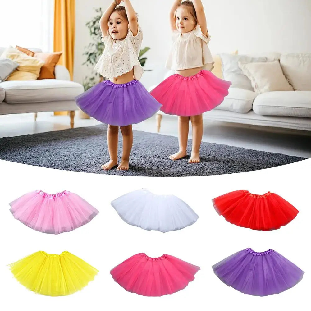 Girls' 3-Layer Tulle Tutu Skirt – Ballet & Party Ages 2–8 Girls Tutu Skirt Oasis Select