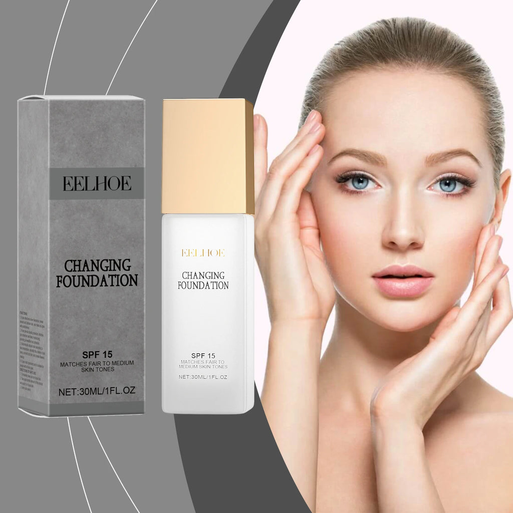 Changing Foundation SPF 15 Sunscreen Full Coverage Waterproof Brightening Oil Control Concealer Mature Skin Foundation 30ml Oasis Select