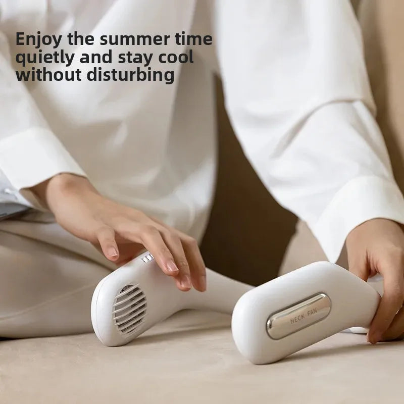 URGGU Portable Leafless Neck Fan – USB Rechargeable & Lightweight