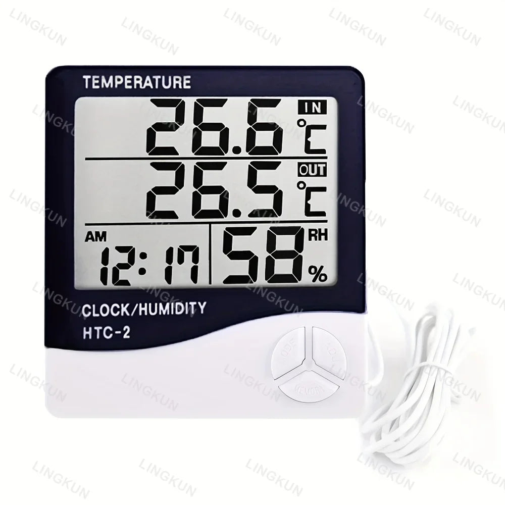 Indoor LCD Digital Thermometer Hygrometer - Electronic Temperature & Humidity Meter Sensor Gauge Weather Station for Home Oasis Select