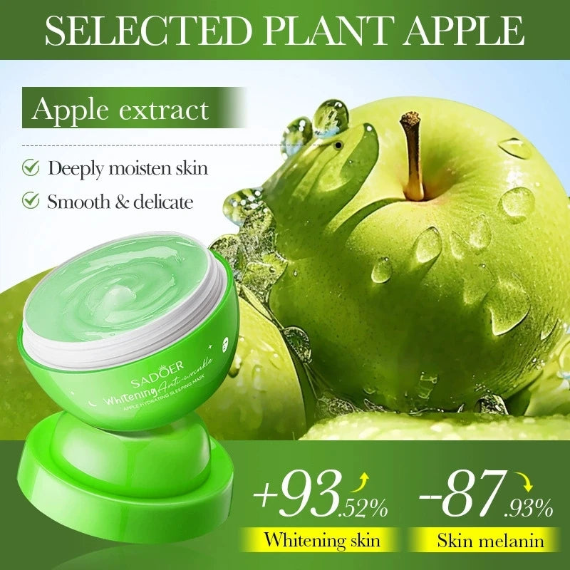 SADOER Fruit Sleeping Face Mask – Moisturizing & Anti-Aging Sleeping Face Mask Oasis Select Apple