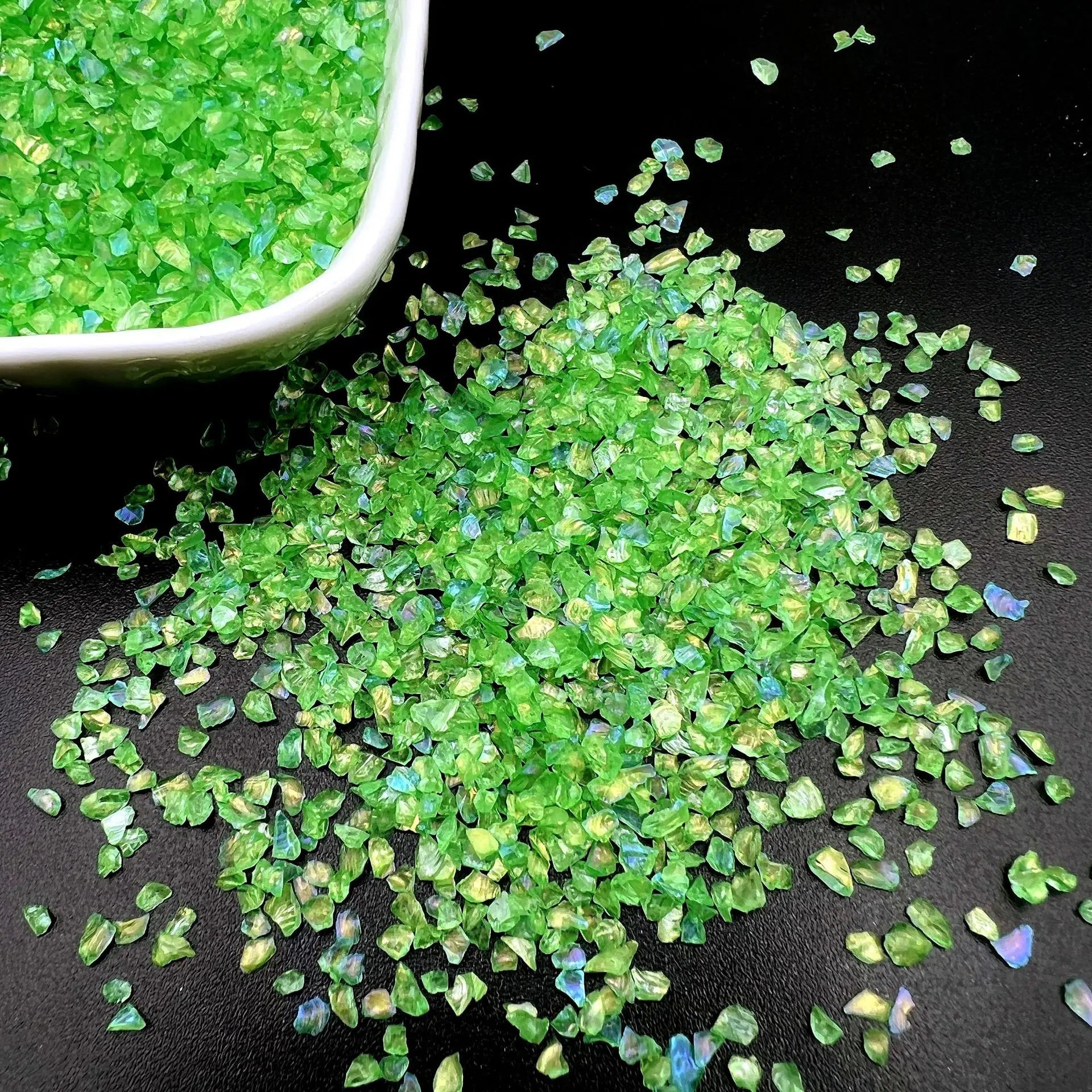 Glass Crushed Stone Irregularity Crystal Gravel Filling DIY Epoxy