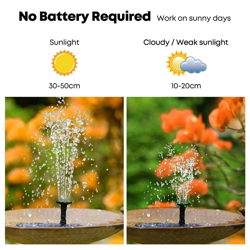 Solar Floating Fountain Pump Kit – Garden Pond & Bird Bath Solar Fountain Pump Oasis Select