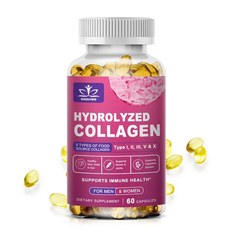Hydrolyzed Collagen Capsules – Hyaluronic Acid, Biotin & Vitamins