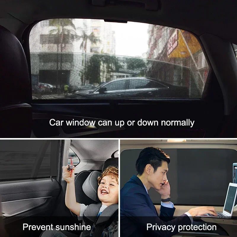 Car Universal Sunshade SUV UV Protection Anti-mosquito Screen Window Blackout Side Curtain Protection Window Film Accessories Oasis Select