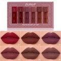 6pc/set Velvet Matte Lipstick Long-lasting Waterproof Lip Gloss Lip Glaze Non-Stick Cup Nude Red High Pigment Y2K Christmas Gift Oasis Select DLR