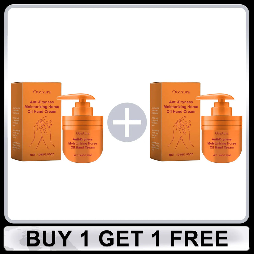 Horse Oil Hand Cream Nourish Dry Skin Moisturizing Soften Anti Cracked Repair Skin Barrier Fragrant Brighten Hand Care Product Oasis Select Buy 1 Get 1 Free