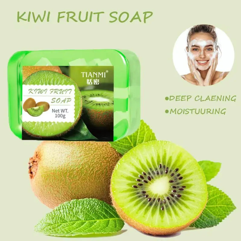 6PCS Fruity Handmade Cleansing Soap, Available in 6 Different Flavors, Including Sweet Orange, Blueberry, Kiwi, Etc. Oasis Select