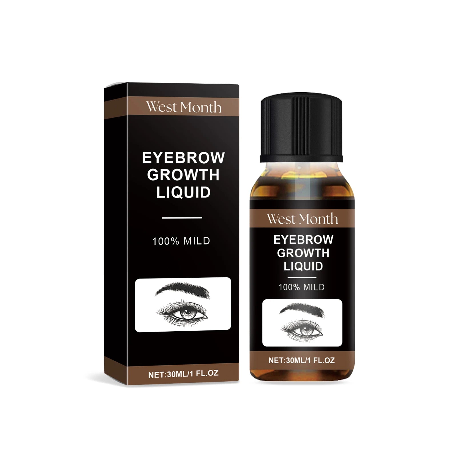 Eyelash Hair Growth and Hair Loss Prevention Product for Thicker and Longer Eyebrow Makeup Oasis Select 30ml boxed