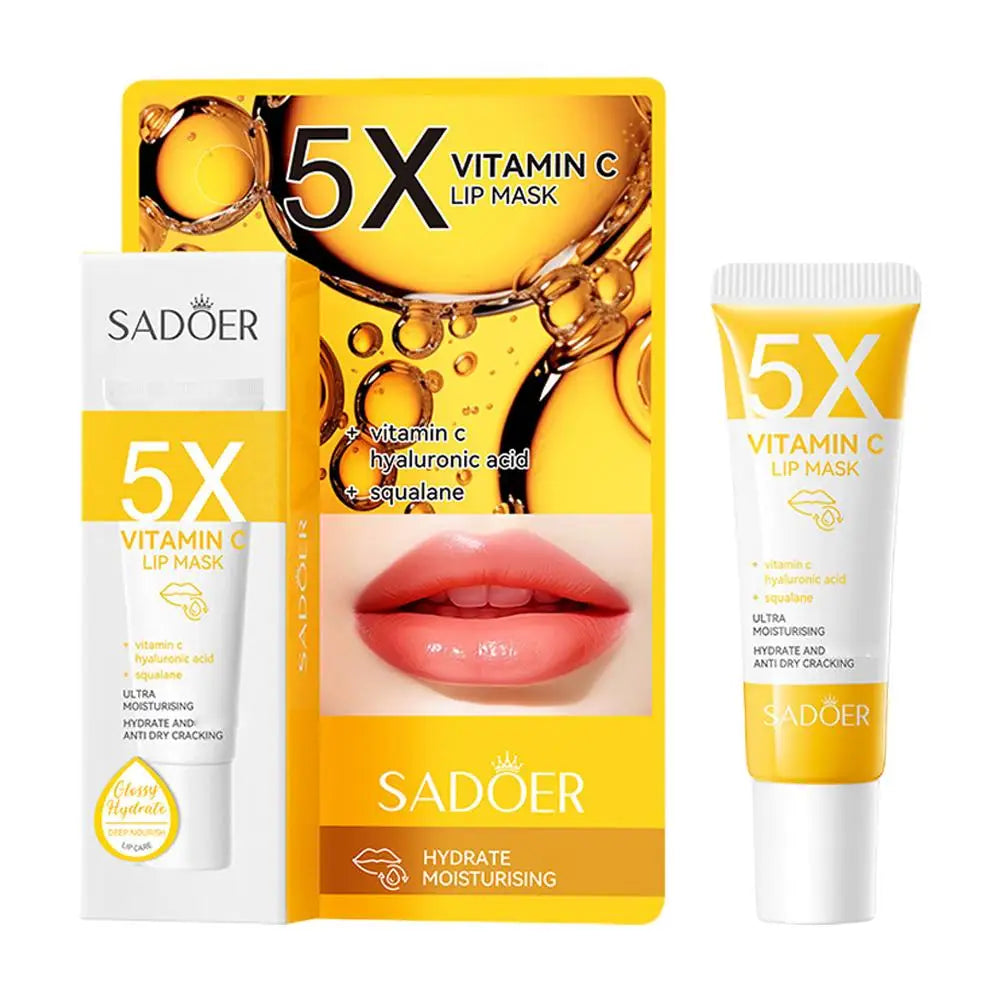 SADOER 5X Niacinamide Lip Mask Hyaluronic Acid Squalane Ultra Hydrating Balm Lip Care Cream Anti Dry Cracking Pink Lips Oasis Select C