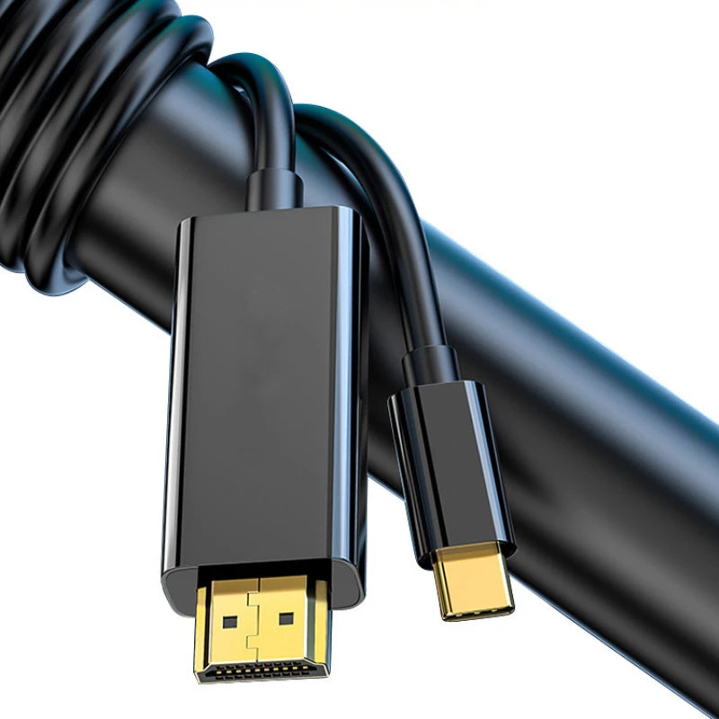USB C To HDMI-compatible Adapter Cable Type C To HD 4k 60Hz USB C Cable Extend Screen Laptop Projector High Definition Adapter Oasis Select
