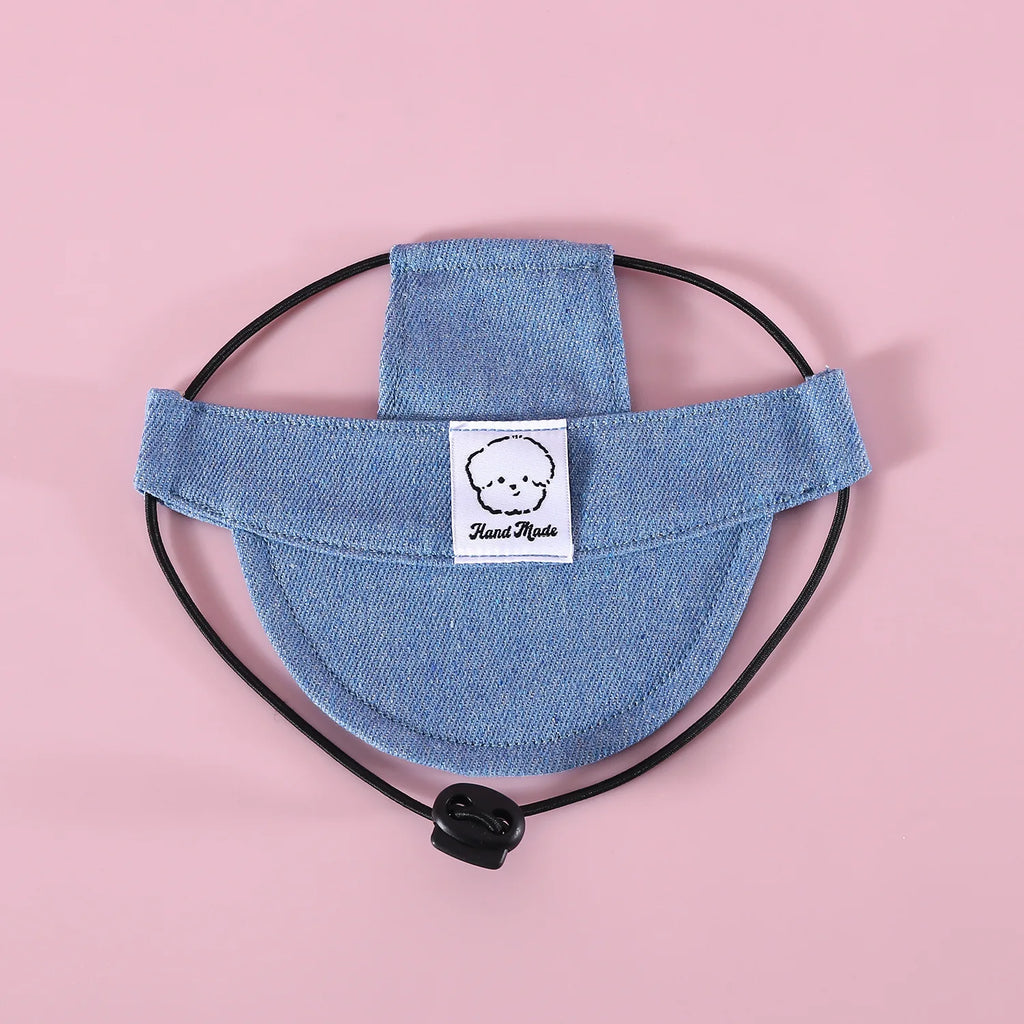 Pet outdoor cowboy sun hats, cats, small and medium-sized dogs, baseball caps, embroidered cartoon cute Shiba Inu headwear caps Oasis Select blue S (about 5 kg)
