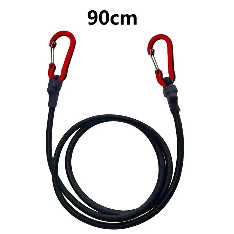 Heavy Duty Bungee Cord Elastic Tie Strap String Carabiner Hooks Kayak Cycling Luggage Packing Ropes Camping Accessories Oasis Select 90cm