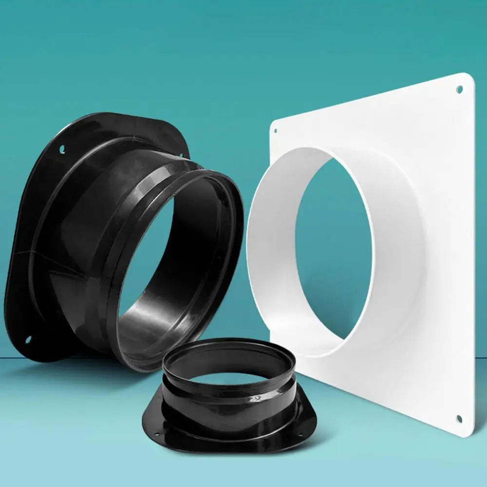 High Quality Plastic Vent Pipe Adapter Flange Connector Wall-mounted Square To Round Flange Interface Exhaust Pipe Joint Oasis Select