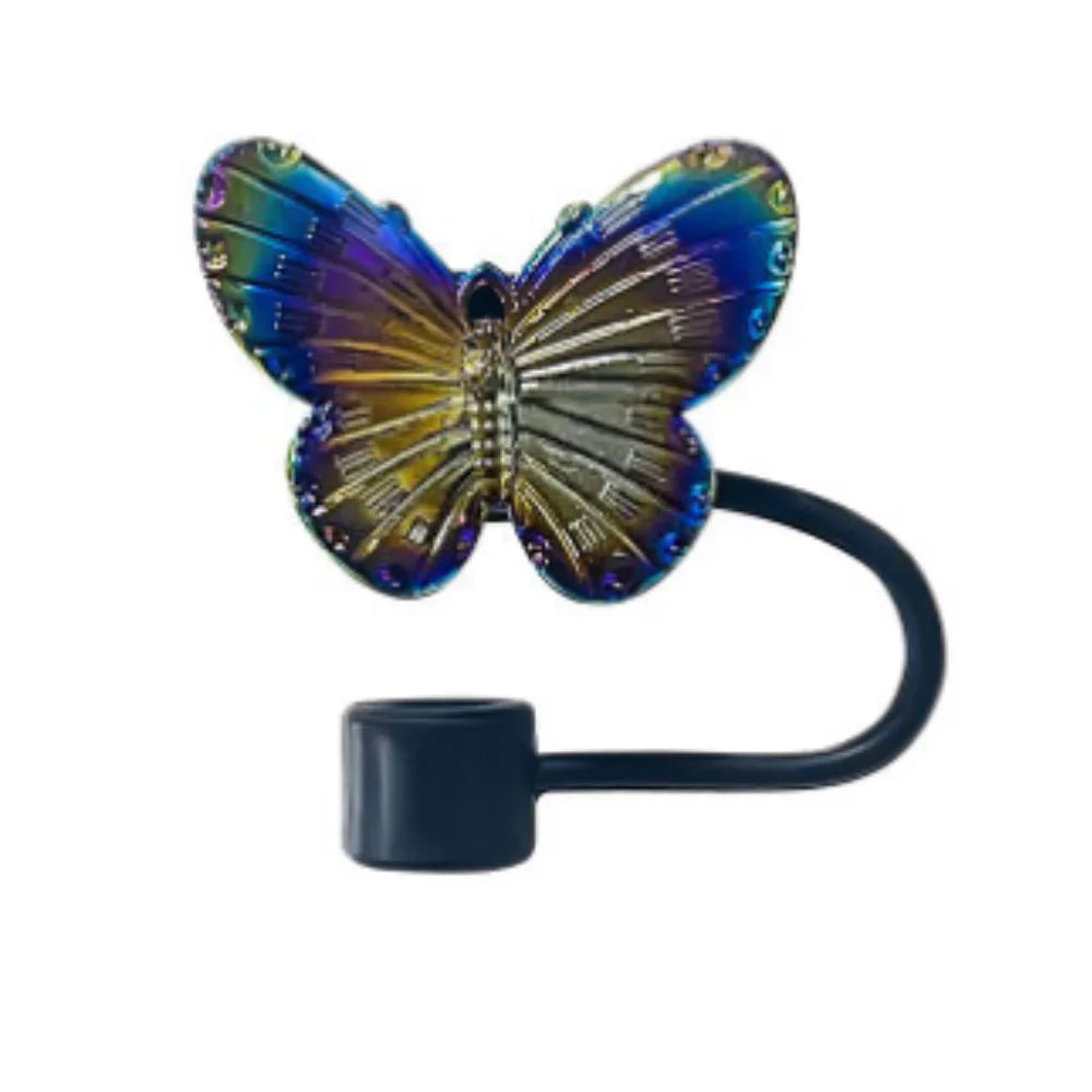 1PC Laser Butterfly Straw Plug Dust Cap For Stanley 30&40Oz Tumbler Reusable 10mm Sippy Cover Water Cup Decoration Accessories Oasis Select A