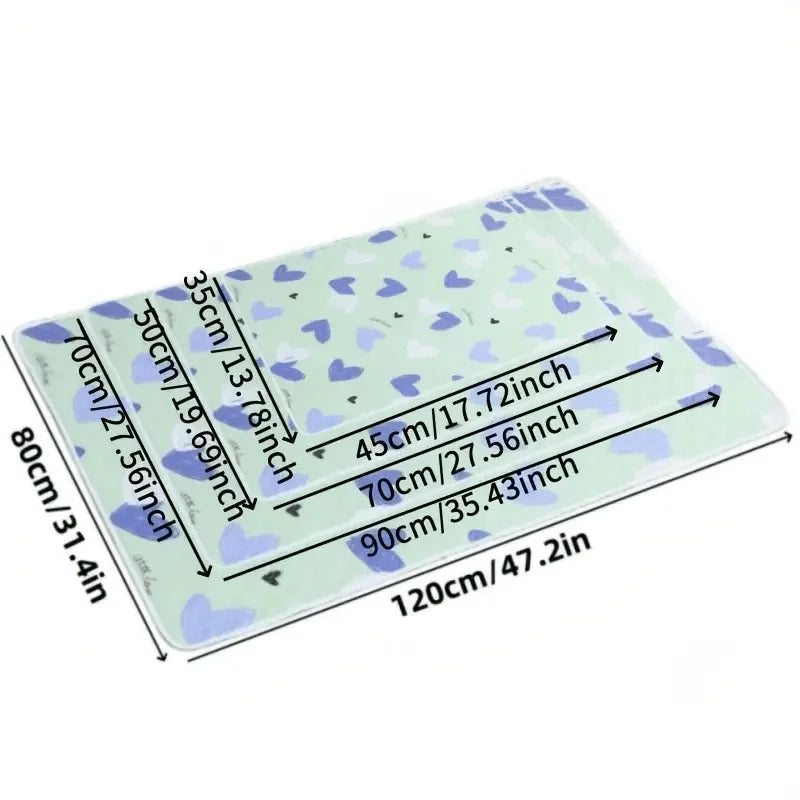 Washable & Reusable Anti-Slip Bed Protector Pad - Thick Durable Polyester Fiber Care Mat for Adults, Seniors & Pets Oasis Select