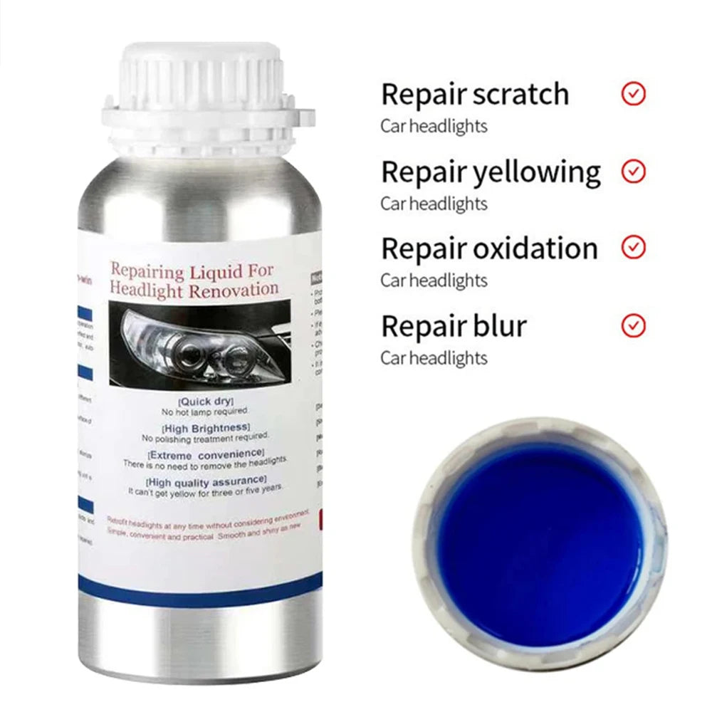 Car Headlights Renovation Polishing Kit Headlight Chemical Polishing Kit Automotive Care Tool 100ML Liquid Polymer Car Tool Set Oasis Select