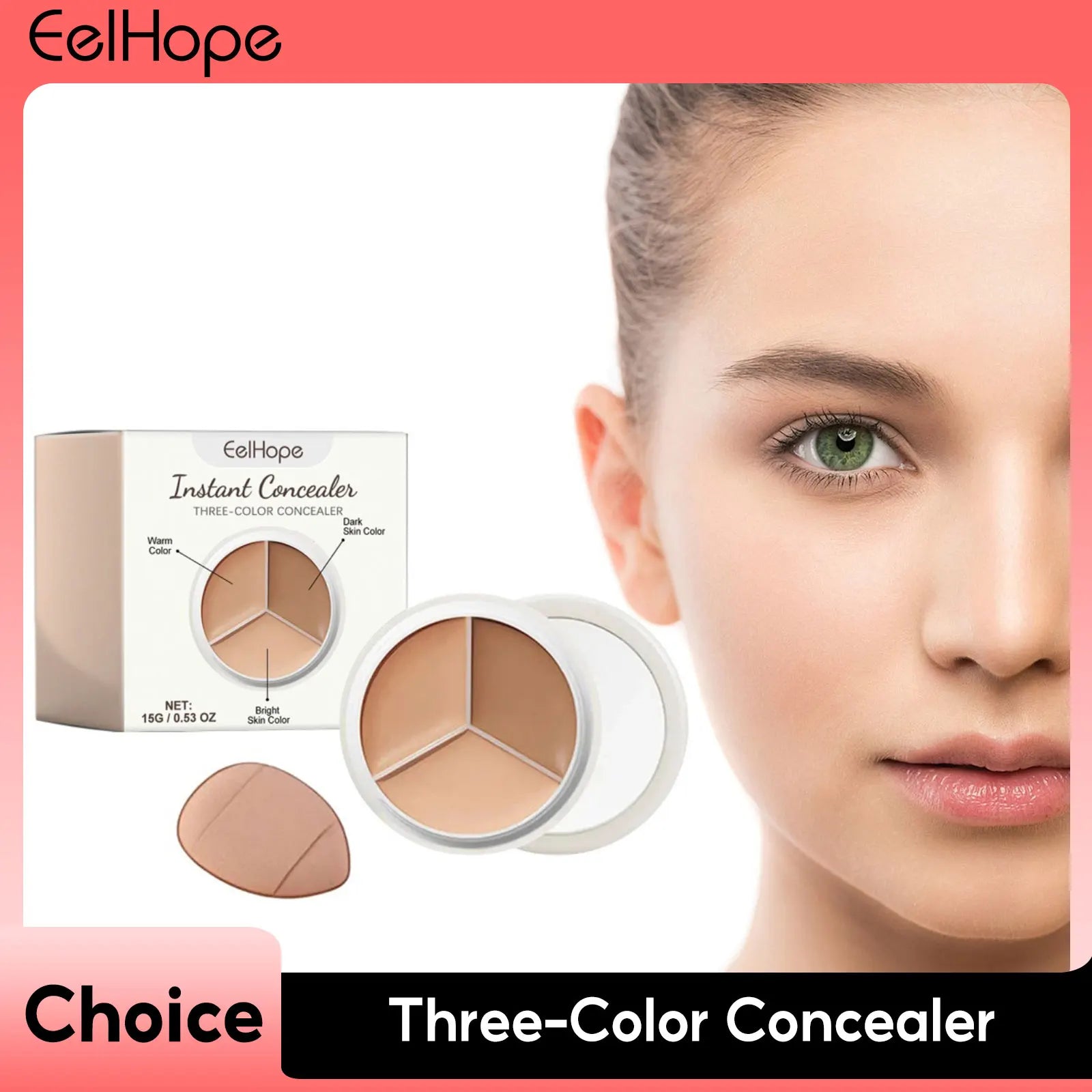 Three Color Concealer Eyeshadow Full Cover Black Eye Circles Long Last Matte Contour Repair Foundation Professional Makeup Cream Oasis Select