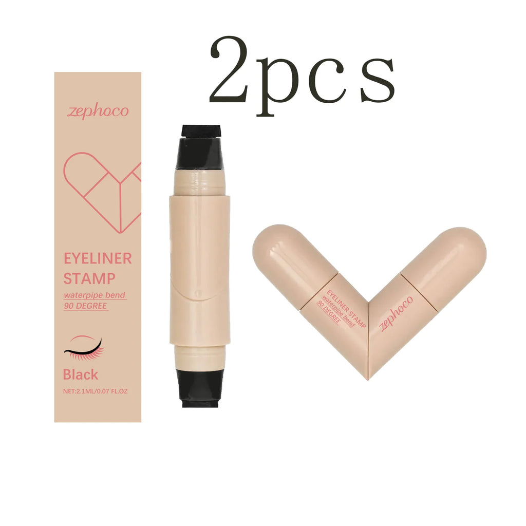 Dual-Ended Liquid Eyeliner Stamp Pen – Waterproof Winged Liner