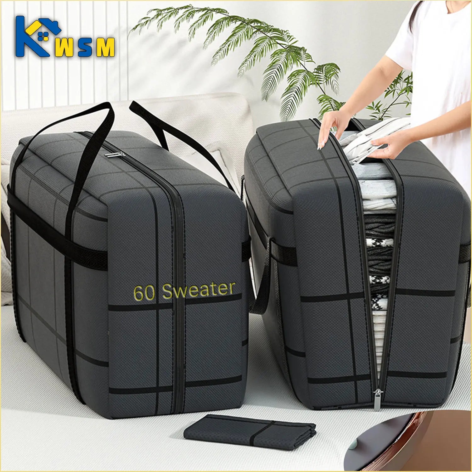1-4Pcs Large Capacity Clothes Quilt Storage Bag Thickened Moving Storage Bag Portable Handheld Dustproof Luggage Bag Oasis Select