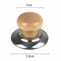 3 PCS Universal Pot Lib Knobs Caps Wooden Heat-Resistant Cooking Pan Lid Covers Replacement Lifting Handle Cookware Handgrip Oasis Select A1