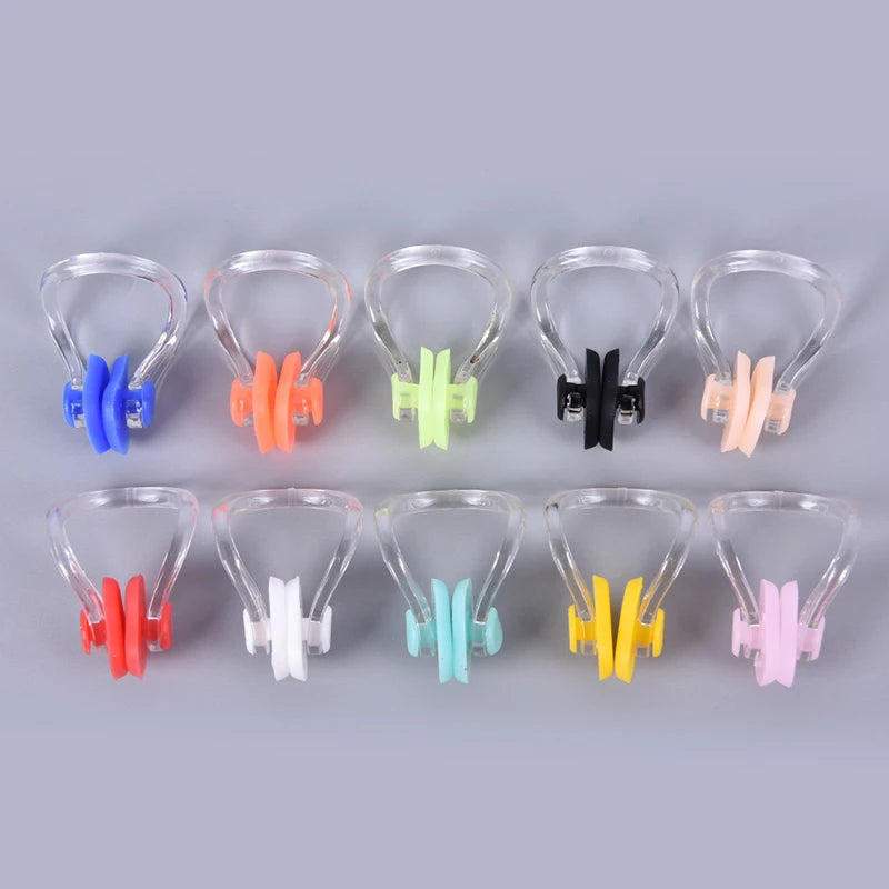 10pcs/lot High Quality Reusable Soft Silicone Swimming Nose Clip Comfortable Diving Surfing Swim Nose Clips For Adults Children Oasis Select