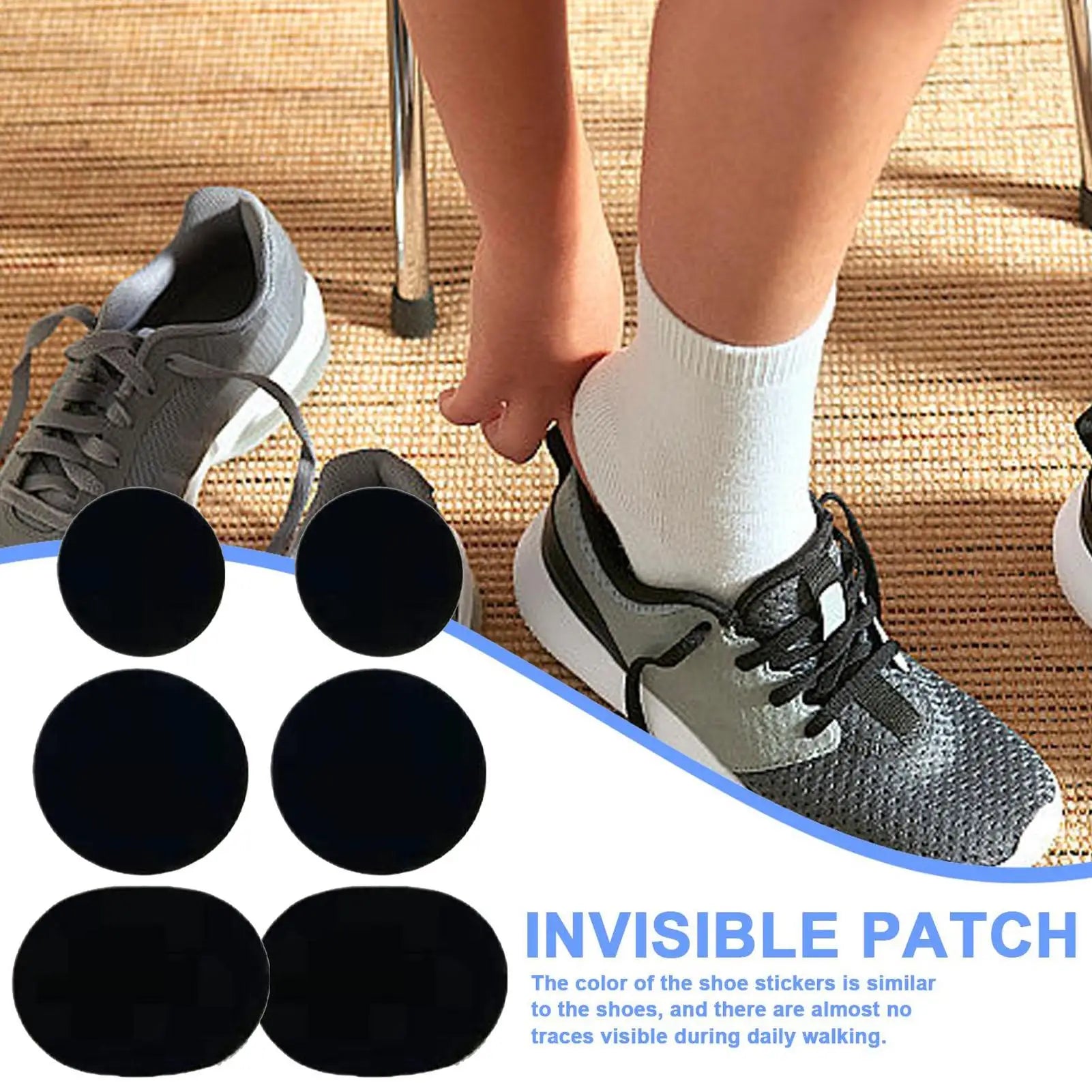 Shoe Repair Patch 6 Pieces Self-Adhesive Toeburst Blowout Prevention Pads Adhesive Inside Shoe Heel Patch Pad for Boots Heel Toe Oasis Select