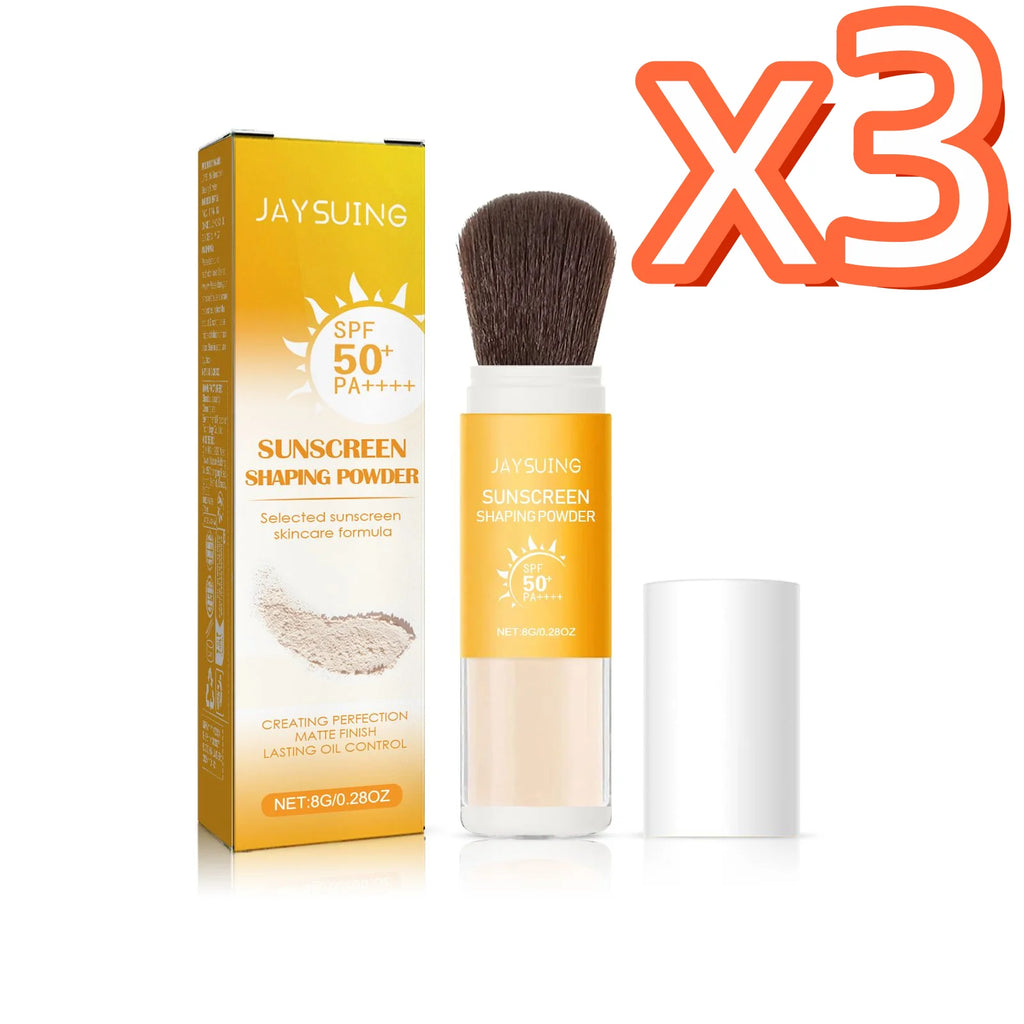 Jaysuing Sunscreen Loose Powder Lasting Oil Control Matte Texture Smooth Skins Lightweight Outdoor Spf50 Makeup Setting Powder Oasis Select 8g Boxed X 3PCS