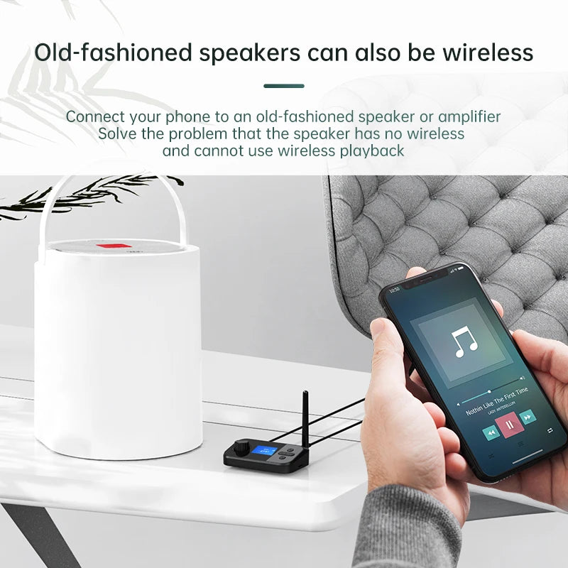 Multi-Function Bluetooth Audio Transmitter Receiver 3.5mm AUX Optical Coaxial Stereo Wireless Adapter DAC Converter For TV PC Oasis Select